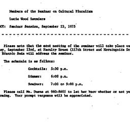 Announcements, 1975-09-16. ...