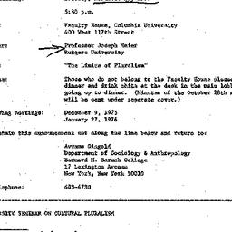 Announcements, 1975-11-25. ...