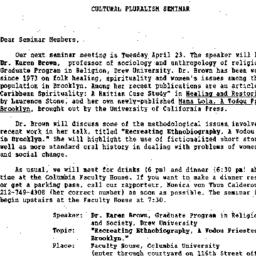 Announcements, 1991-04-23. ...