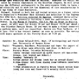 Announcements, 1991-02-19. ...