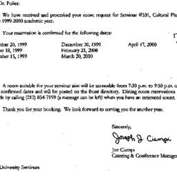 Correspondence, 2000-06-28....
