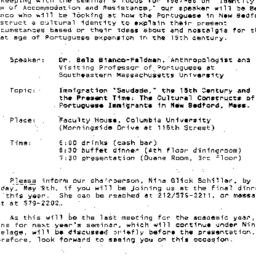 Announcements, 1987-05-10. ...