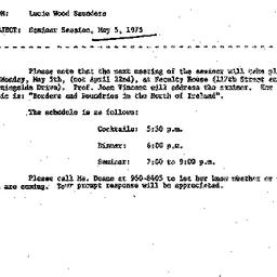 Announcements, 1975-04-10. ...