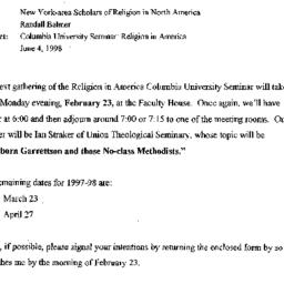Announcements, 1998-02-23. ...