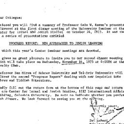 Announcements, 1973-11-01. ...