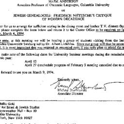 Announcements, 1994-02-16. ...