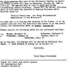 Announcements, 1980-10-06. ...