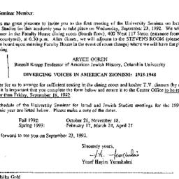 Announcements, 1992-09-09. ...