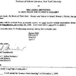 Announcements, 1999-11-19. ...