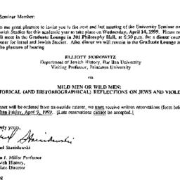 Announcements, 1999-03-23. ...