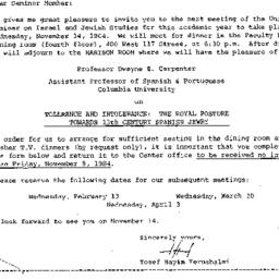 Announcements, 1984-11-26. ...