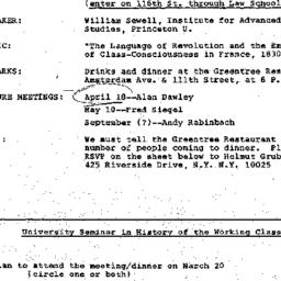 Announcements, 1979-03-20. ...