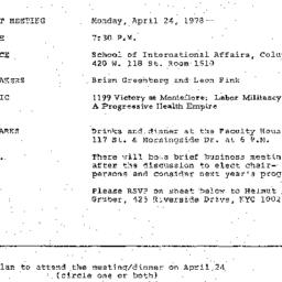 Announcements, 1978-04-24. ...