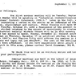 Announcements, 1977-09-20. ...