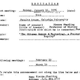 Announcements, 1976-01-16. ...
