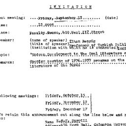 Announcements, 1976-09-17. ...