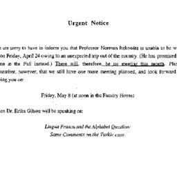 Announcements, 1998-04-24. ...