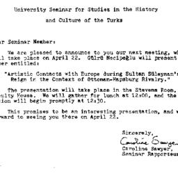 Announcements, 1988-04-22. ...