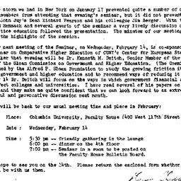 Announcements, 1979-01-22. ...
