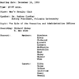 Minutes, 1968-12-16. Higher...