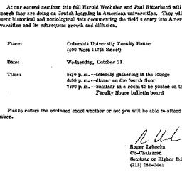 Announcements, 1981-09-22. ...