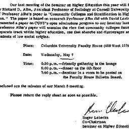 Announcements, 1980-03-31. ...
