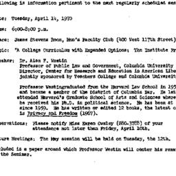 Announcements, 1970-03-24. ...
