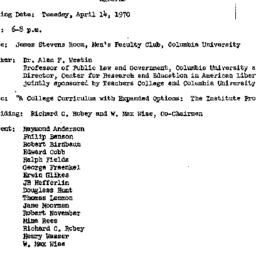 Minutes, 1970-04-14. Higher...