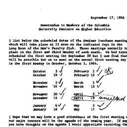 Announcements, 1964-09-17. ...