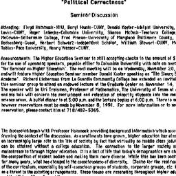 Minutes, 1991-10-16. Higher...