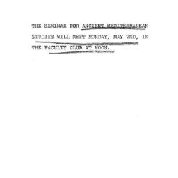 Announcements, 1966-05-02. ...