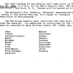 Announcements, 1966-03-22. ...