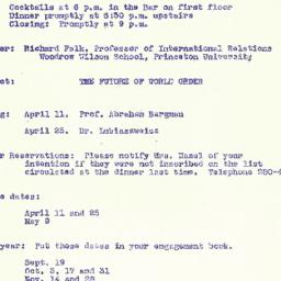 Announcements, 1972-03-21. ...