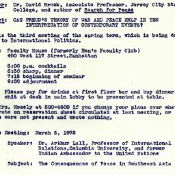 Announcements, 1973-02-20. ...