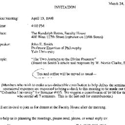 Announcements, 1998-04-13. ...