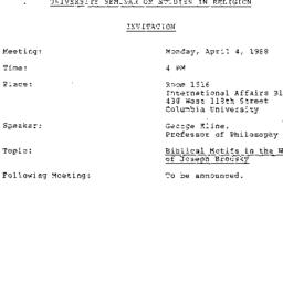 Announcements, 1988-04-04. ...