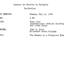 Announcements, 1980-05-12. ...