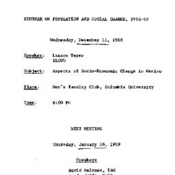 Announcements, 1968-12-11. ...