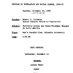 Announcements, 1968-11-19. ...