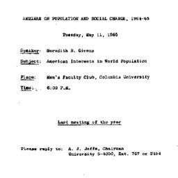 Announcements, 1965-04-30. ...