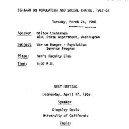 Announcements, 1968-03-14. ...