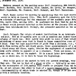 Minutes, 1954-12-09. Social...