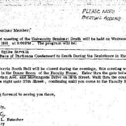Announcements, 1981-05-06. ...