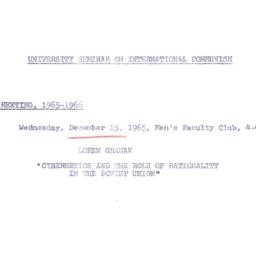 Announcements, 1965-12-15. ...