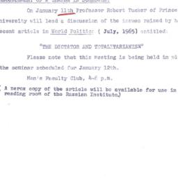 Announcements, 1965-01-11. ...