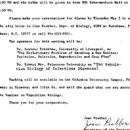 Announcements, 1979-05-07. ...