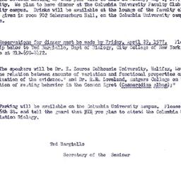 Announcements, 1977-05-02. ...