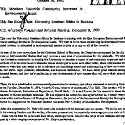 Announcements, 1992-10-26. ...