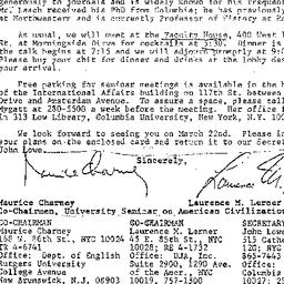 Announcements, 1979-03-07. ...