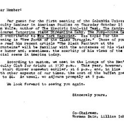 Announcements, 1970-10-01. ...